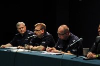 Wystąpienie Komendanta Miejskiego Policji w Sosnowcu podczas debaty