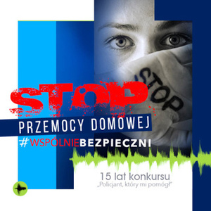 Zdjęcie przedstawia plakat promujący &quot;Stop przemocy domowej&quot;