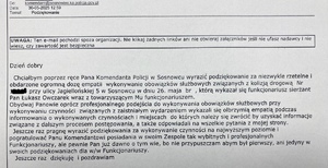 Podziękowanie dla mundurowych z sosnowieckiej drogówki