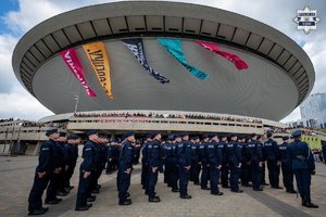 Uroczyste ślubowanie 103 nowo przyjętych policjantów w garnizonie śląskim
