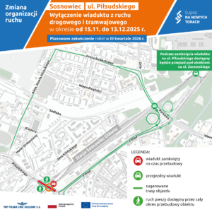 Zdjęcie przedstawia mapę zmiany organizacji ruchu.