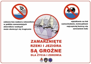 Policjanci ostrzegają przed wchodzeniem na niebezpieczny lód