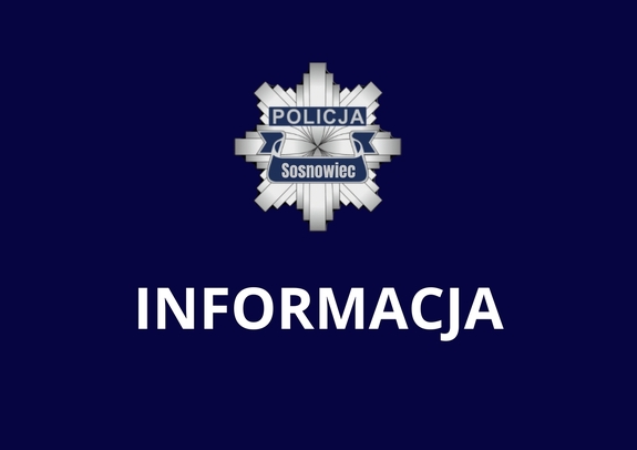 Zdjęcie przedstawia policyjną gwiazdę i napis INFORMACJA